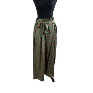 Evryday Jane Woman’s Pant Fun Pattern w/ Green Orange Tiger Print, Size L NWT